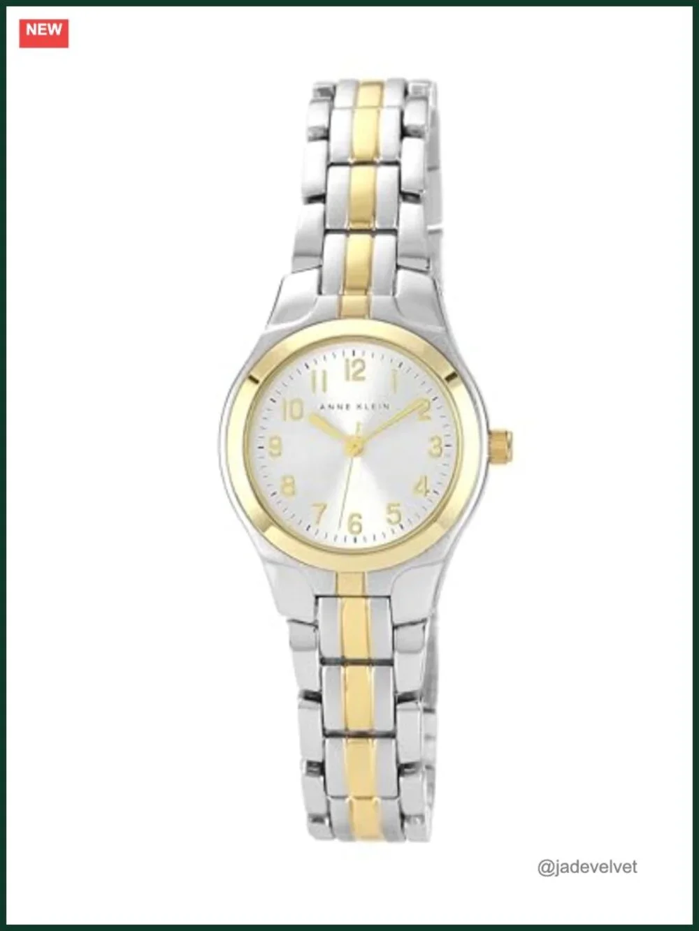 Women's Two-Tone Bracelet Watch Japanese Quartz Mineral Crystal Dress Watch
